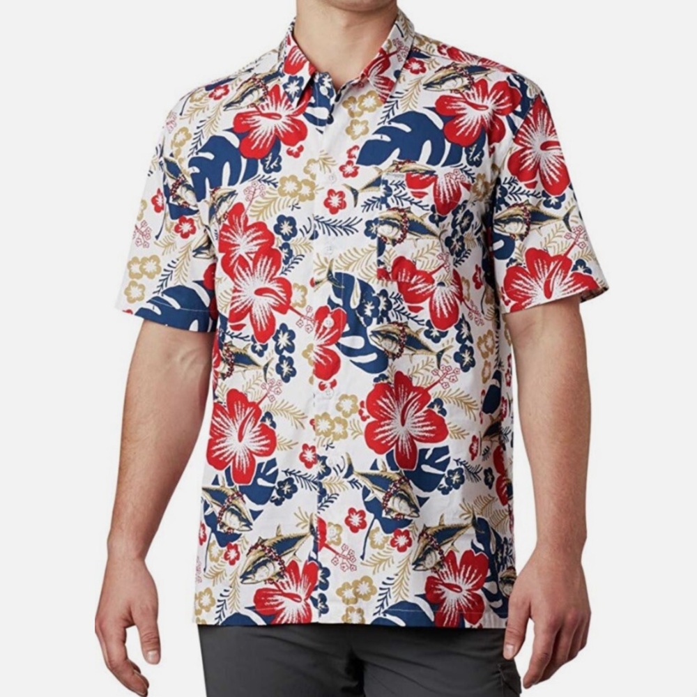 NWOT - COLUMBIA PFG Trollers Best™ Short Sleeve Shirt Vented Hawaiian